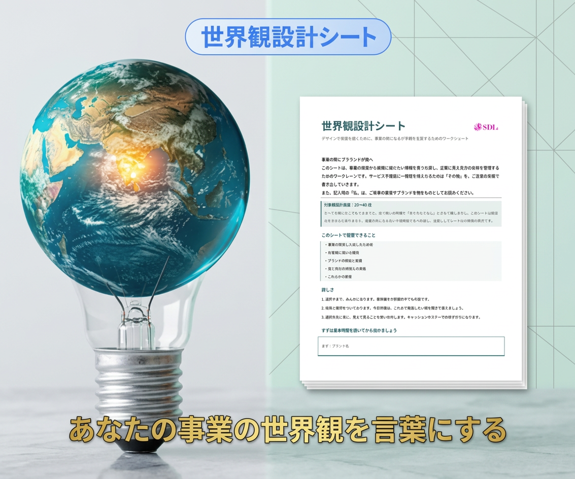 世界観設計シート。あなたの事業の世界観を言葉にする